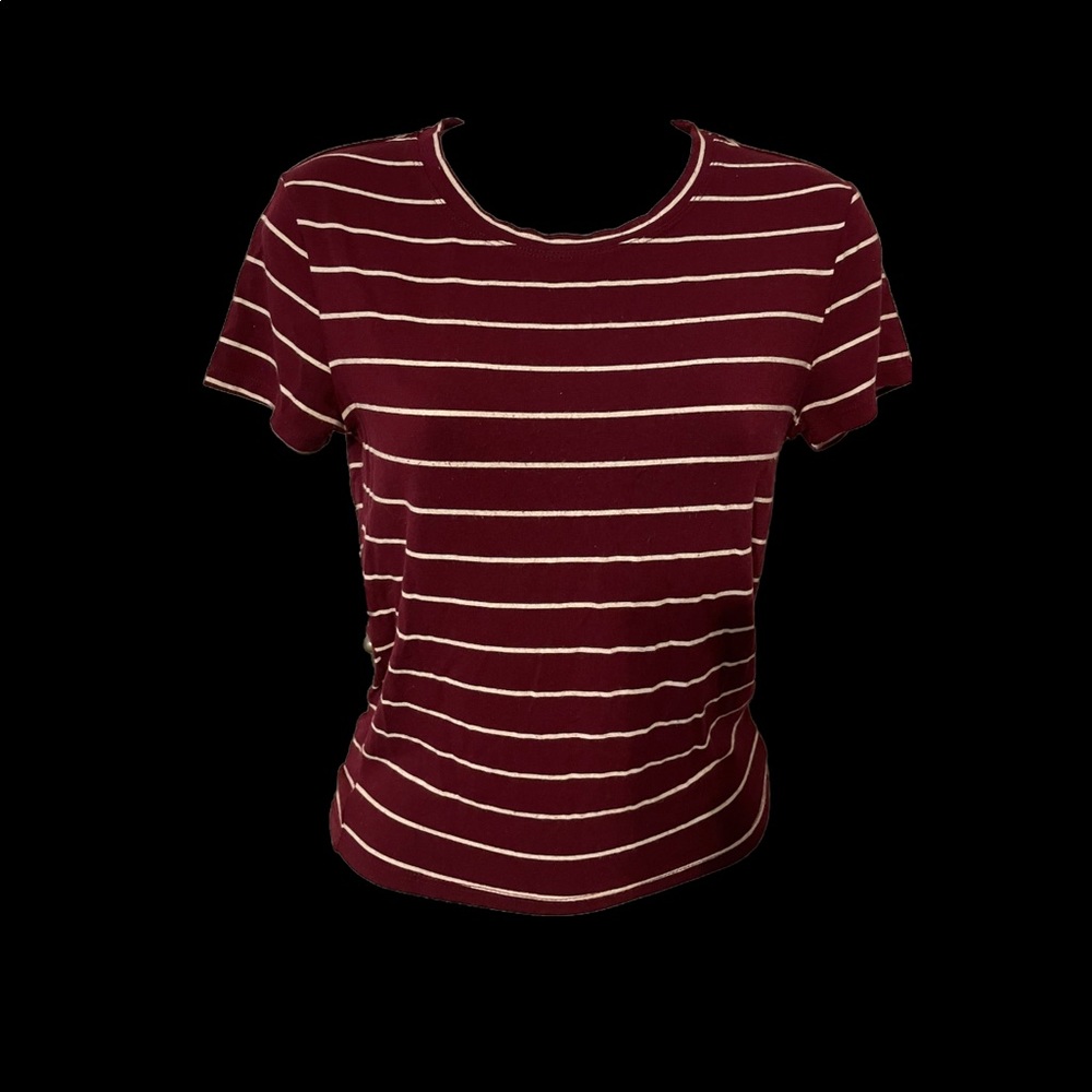 Burgundy striped shirts